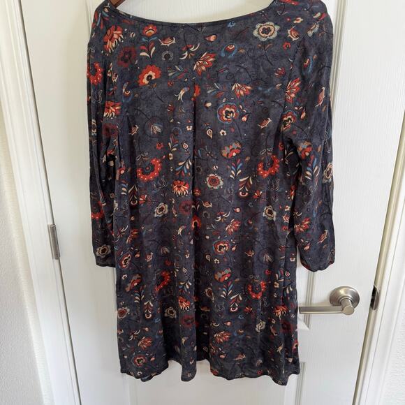 NWT Hinge Designed in Seattle 3/4 Sleeve Dress Women’s Size XL Pockets Gray Boho - Picture 2 of 11